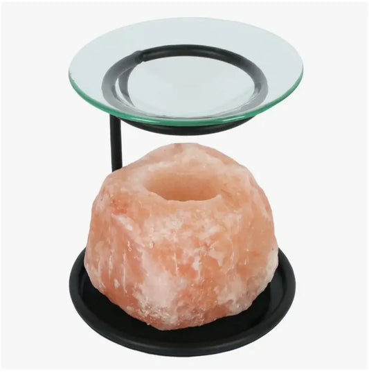 Pink Himalayan Salt Lamp Oil Burner and Wax Warmer