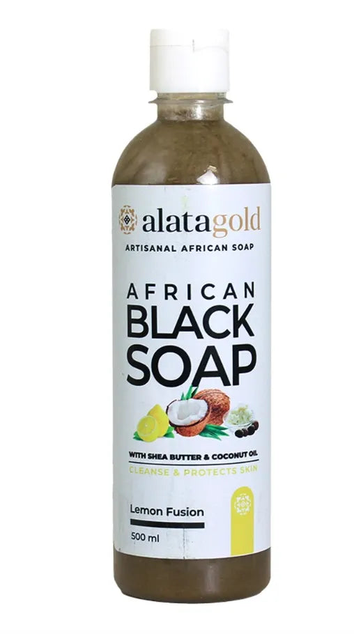 AlataGold African Black Soap - Lemon Fusion 500 ml