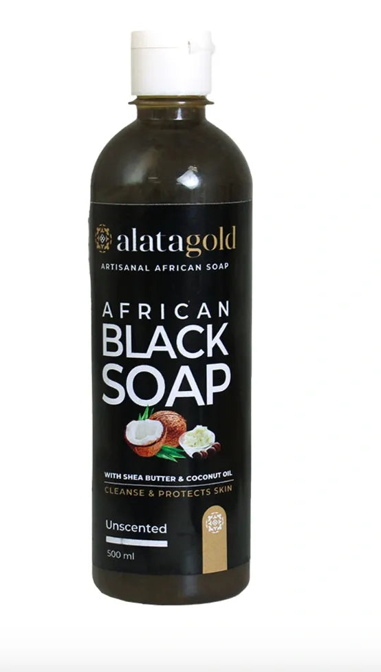 AlataGold African Black Soap - Unscented 500 mL