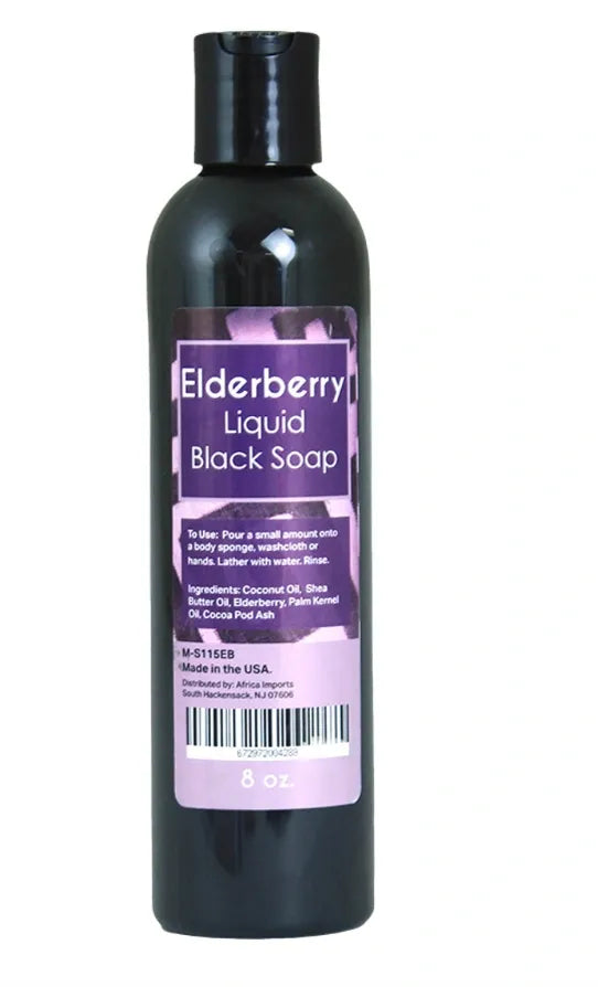 Elderberry Liquid Black Soap – 8 oz.