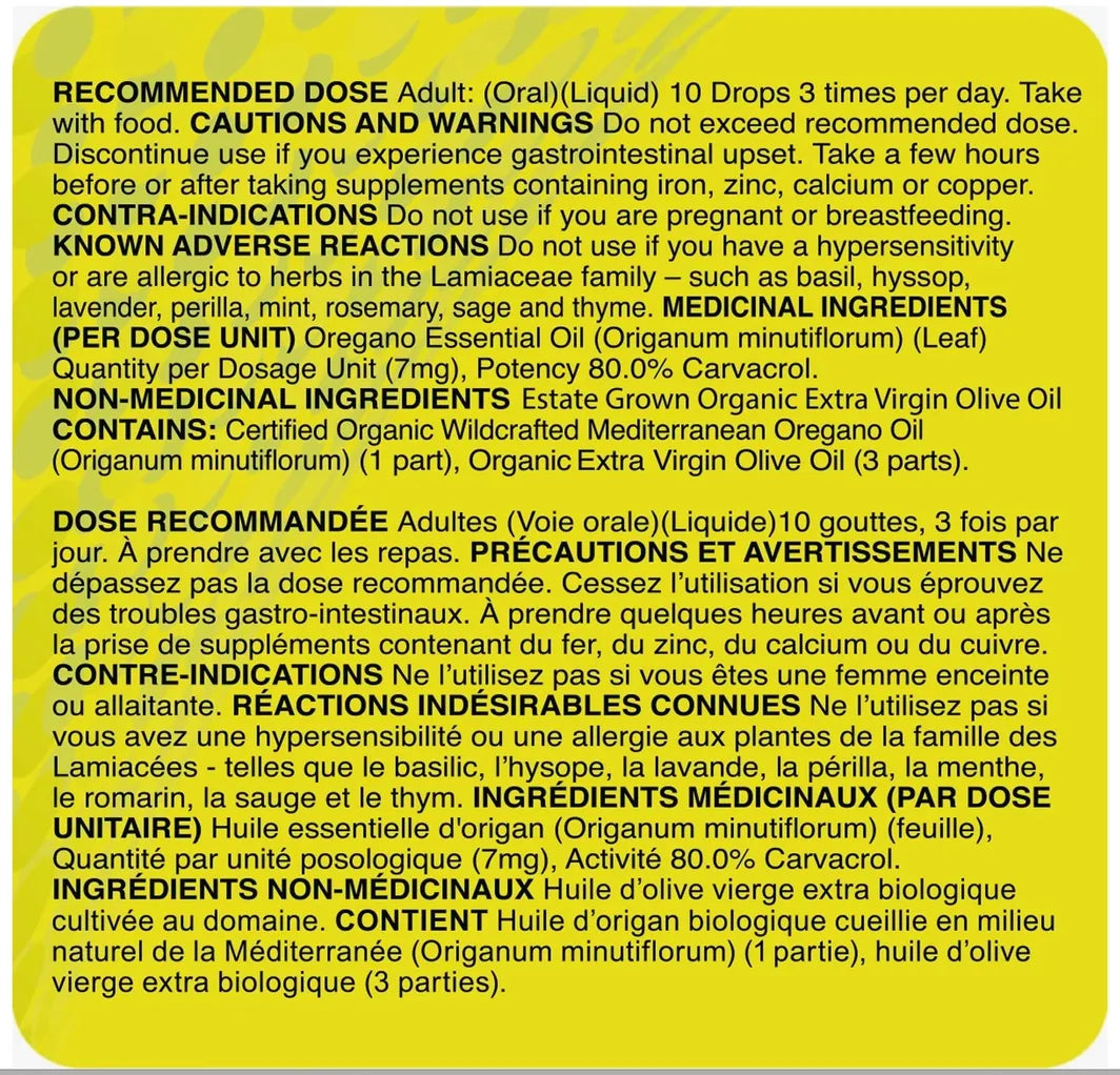 Organic Oil of Wild Oregano 30ml