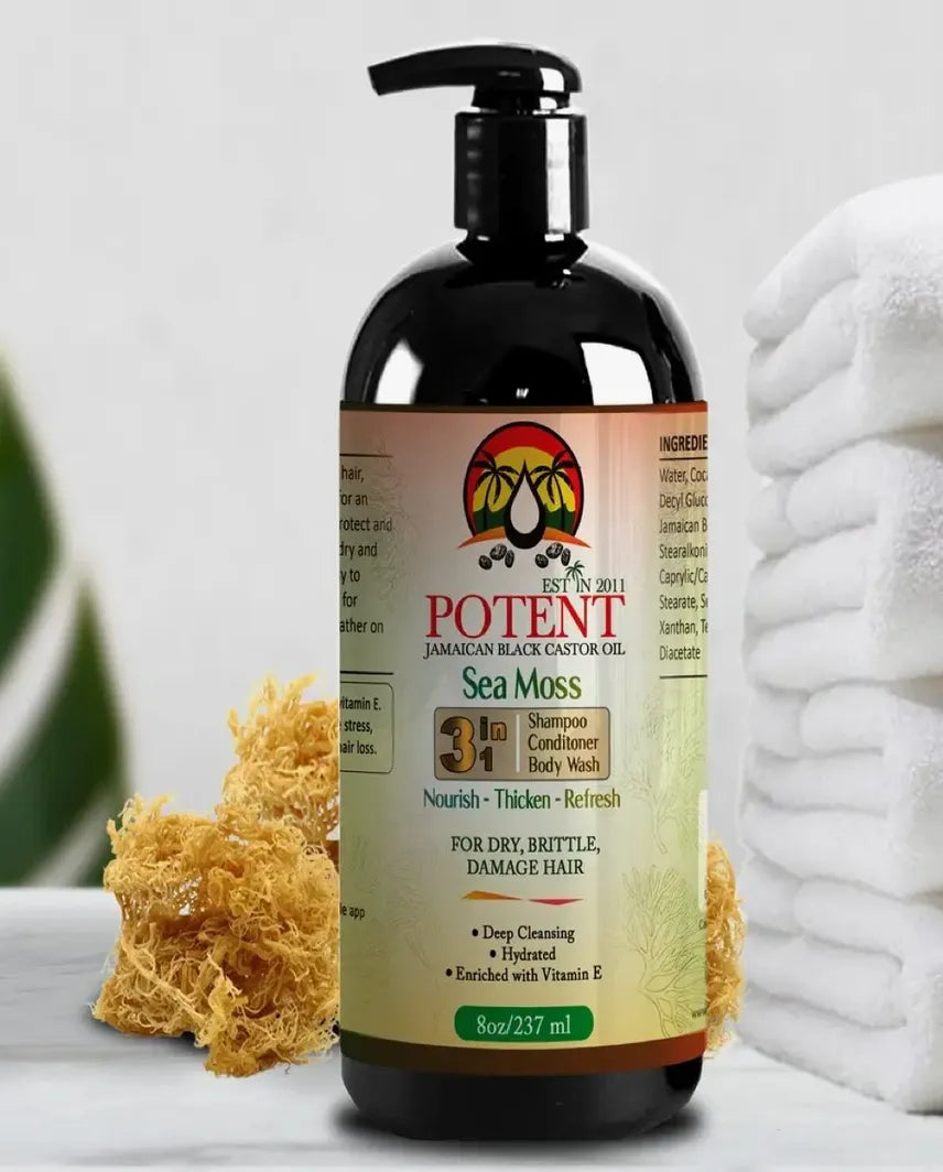 Sea Moss 3 in 1 Shampoo, Conditioner Body Wash