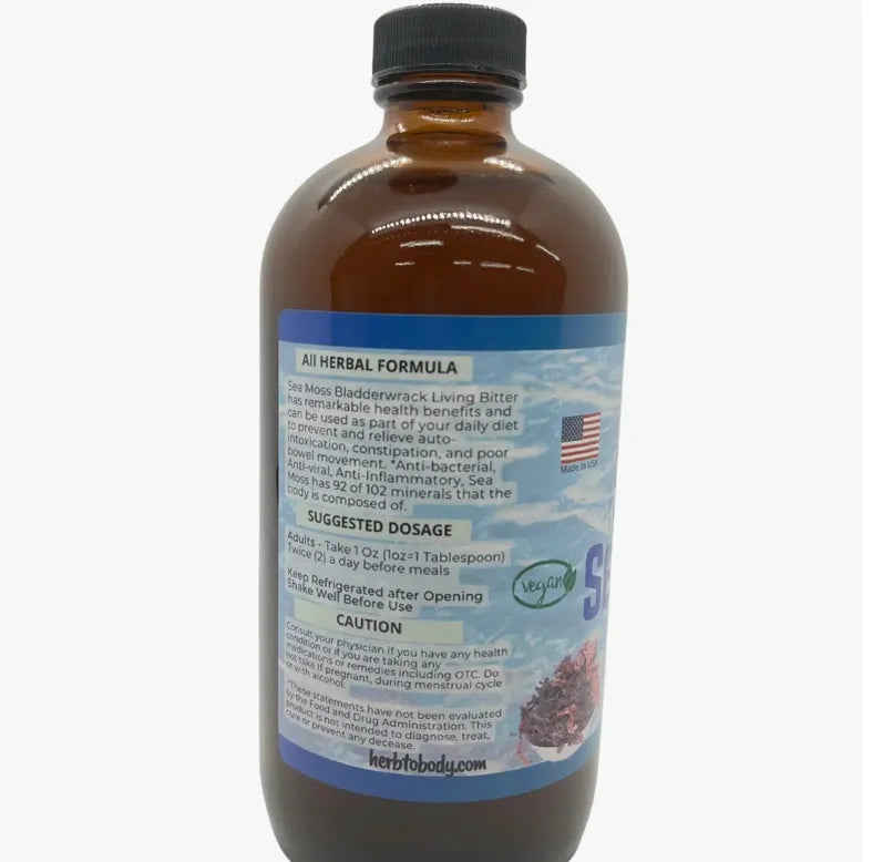 Super Sea Moss Bitter - Herbal Bitter - 16oz Bottle
